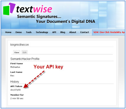 Find your Textwise API here!