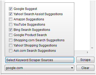 Scrapebox Keyword Scraper Options Screenshot