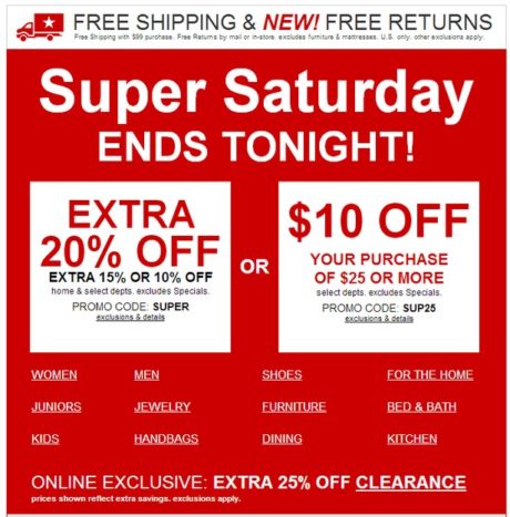 Macy's Super Saturday Sale flier