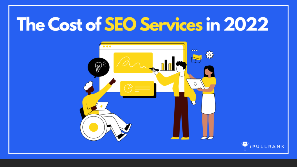 Cost of SEO Services in 2022 feature graphic illustration