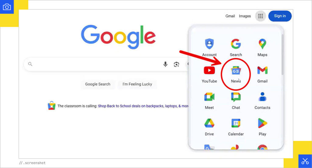 Google News tab