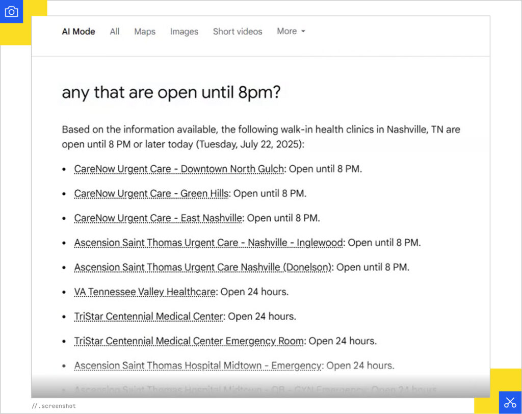 Open til 8 AI Mode