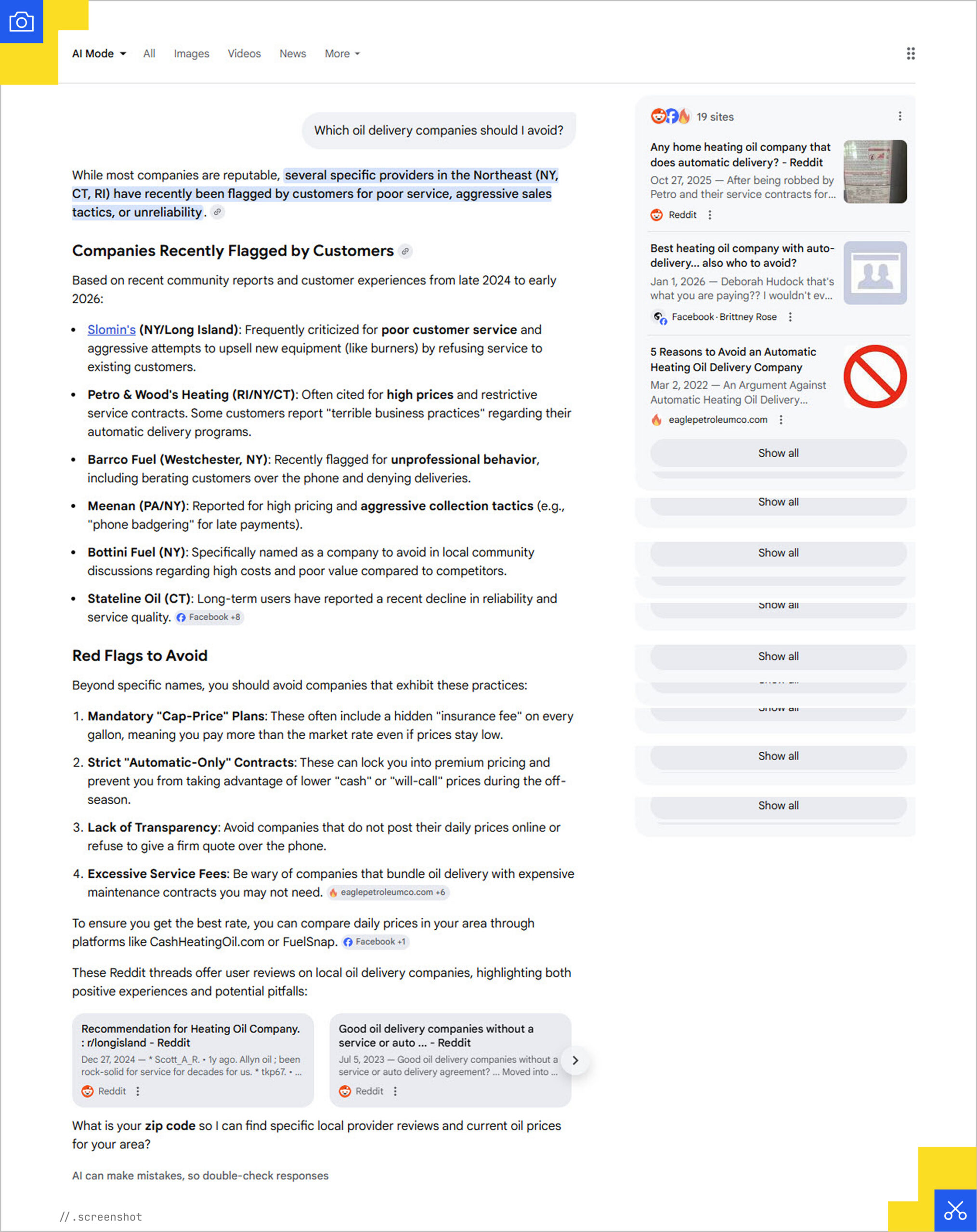 What Not To Buy: Performing Negative AI Searches